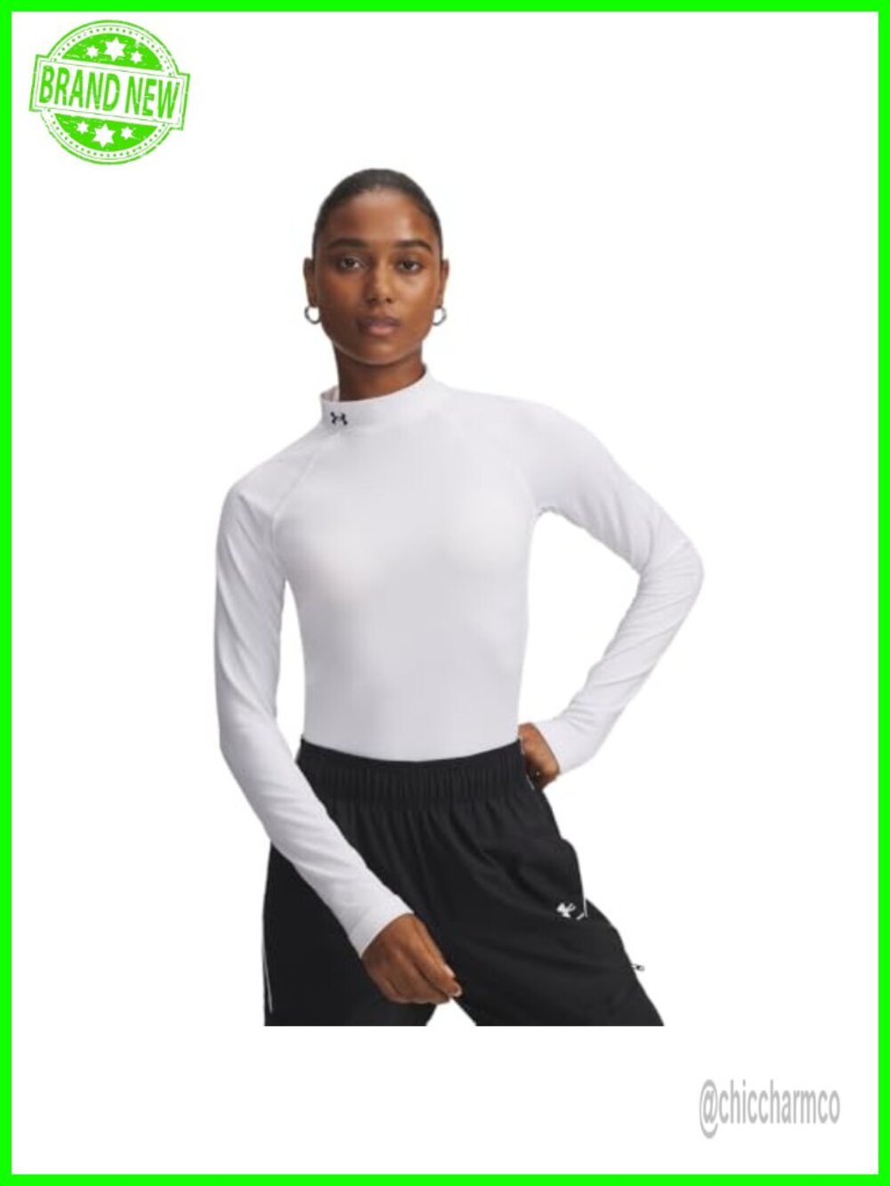 Under Armour Authentics Mock Neck Fitted Long Sleeve Training Tee